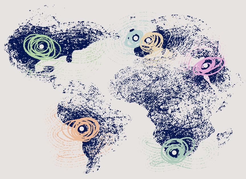 The illustrated map