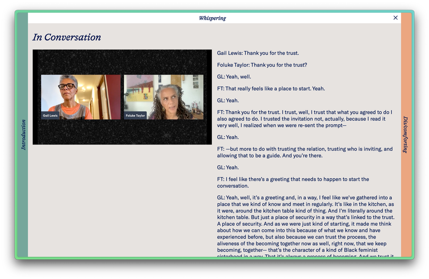 An interview with transcript