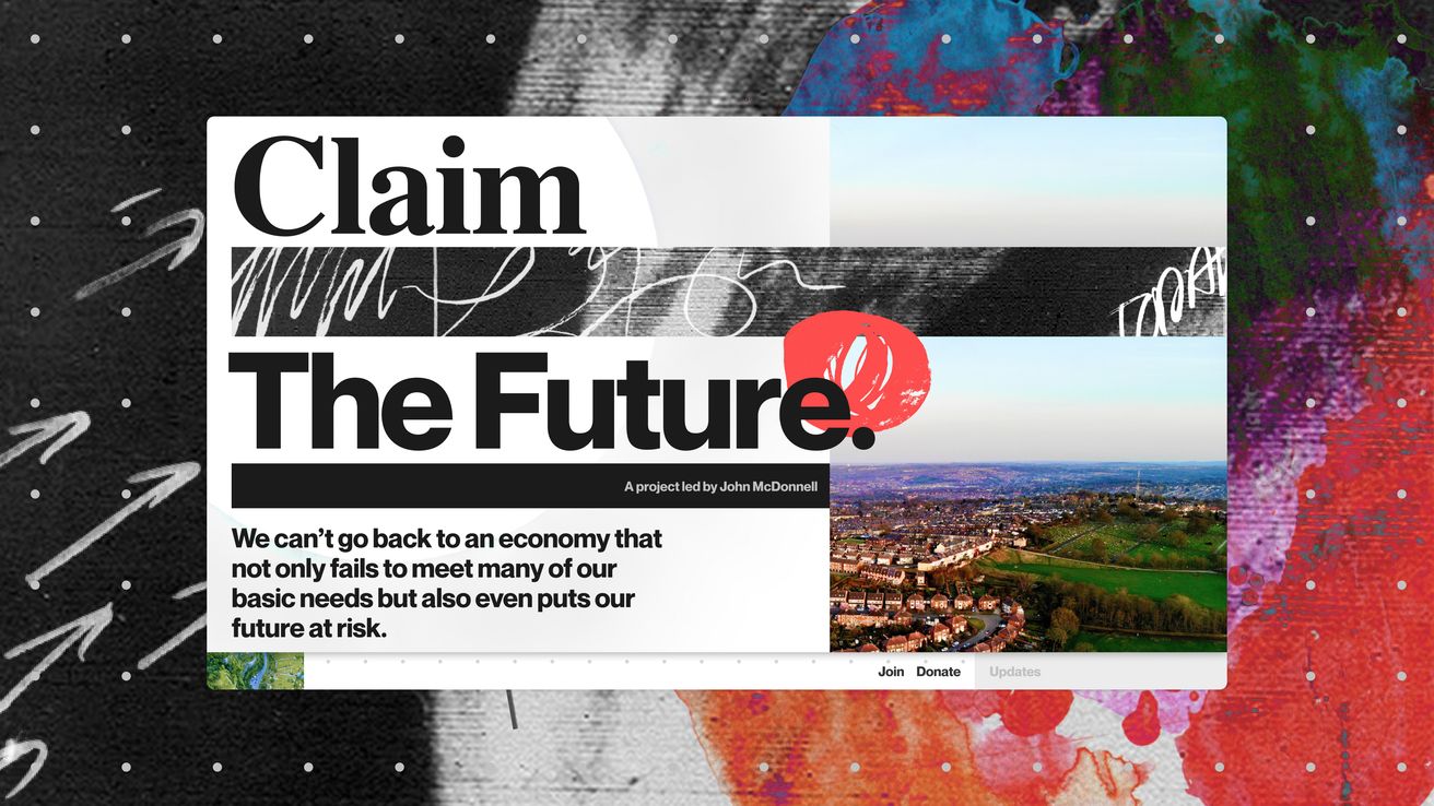 Screenshot of the campaign homepage, detailing aims of the campaign, with illustrations and a photo.
